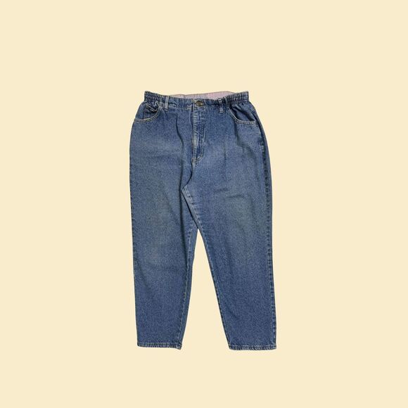 90s Lee 16P highrise jeans, vintage USA-made medium wash denim pants - Picture 1 of 7
